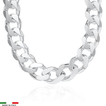 Cadena barbada de plata 925 17mm