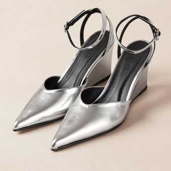 ALOHAS Women's Polly Shimmer Leather Heeled Court Shoes - UK 5