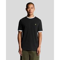 lyle  scott tops y camisetas ts2201v ringer t-shirt-w189 jet blackwhite para hombre