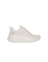 zapatillas skechers bobs b flex hi - fly mujer off white engineered knit