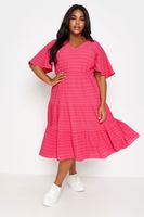 limited collection vestido textura rosa mujer curvy y tallas grandes limited collection