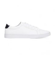 tommy hilfiger para mujer fw0fw03682 zapatillas de piel essential sneakers blanco 39 plano cordones casual