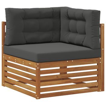 Sofá Esquinero De Exterior Madera De Acacia Sólida Natural Vidaxl