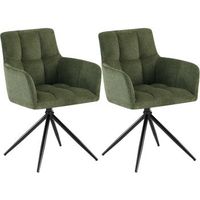 juego de 2 sillas de comedor jonah tela verde 59x59x87 cm clp