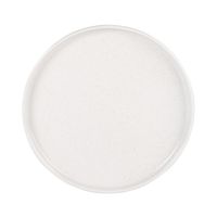 plato de postre de ceramica blanca y beige