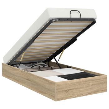 Estructura De Cama Ottoman Roble Sonoma 203 X 80,5 X 25 Cm Vidaxl