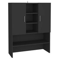 armario de lavadora negro 705x255x90 cm vidaxl