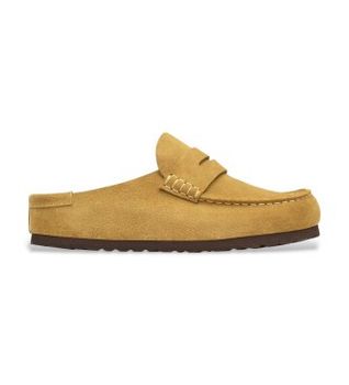 Birkenstock para hombre. 1033144 Mocasines de Piel Naples Wrapped (Ajuste Regular) mostaza (43), Plano, Ante, Ninguno, Casual