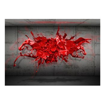 Papel Pintado 3d - Red Ink Blot (250x175 Cm)
