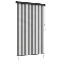 estor enrollable antracita y blanco 80 x 250 cm tela y aluminio vidaxl