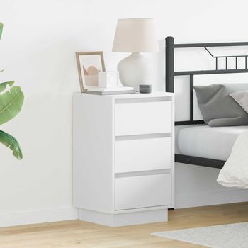 Armario De Noche - Mueble Para Dormitorio - Madera De Ingeniería (39x34.5x65cm)
