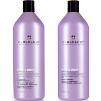 pureology hydrate sheer shampoo and conditioner supersize bundle for fine dry hair sulphate free for a gentle cleanse