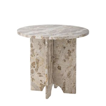 Mesa auxiliar de mármol marrón