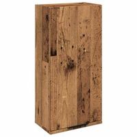 armario de bano de pared madera envejecida 32x20x67 cm vidaxl