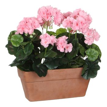 Planta artificial geranium rosa  h40xb13xl29cm