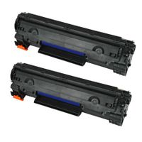 compatible twin pack hp 36a black toner cartridges 2 pack