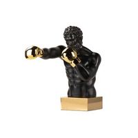 boxeador resinametal negro 33x56x56 cm