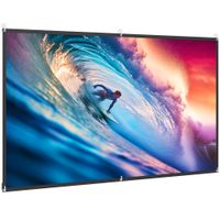 homcom pantalla de proyeccion manual 100 pulgadas formato 169 hd 4k8k para interior y exterior blanco