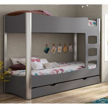 Mathy by Bols Childrens Bunk Bed in Fusion Design with Trundle or Storage Drawer - Mathy Atlantic Blue