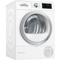 bosch serie 6 wtwh7660gb wifi-enabled 9 kg heat pump tumble dryer - white white