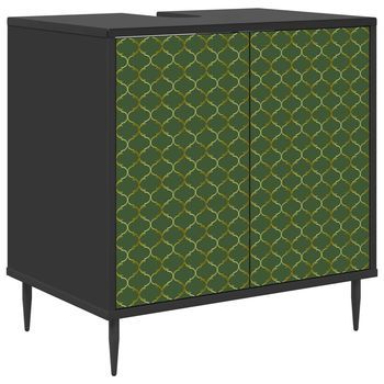 Mueble De Cuarto De Baño Geleen Roble Negro 60 X 40 X 61 Cm Vidaxl