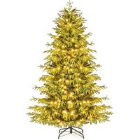 arbol de navidad con luces incorporadas costway arbol de navidad con luces 746 ramas - 180cm