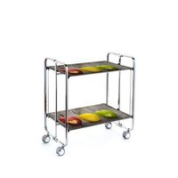 carrito auxiliar plegable bauhaus cromado con ruedas  2 niveles y 4 posiciones42
