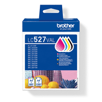 brother pack de 4 cartuchos de tinta negro cian magenta y amarillo lc527val