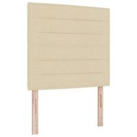 cama tipo box spring con colchon crema 100 x 200 cm tela vidaxl