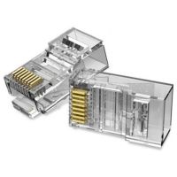 conector rj45 iddr0-50 cat6 utp policarbonato transparente alta calidad 50 unidades