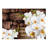 papel pintado 3d - orquideas florecientes 250x175 cm