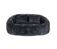 sofa puff - asiento comodo y resistente respaldo alto interior y exterior - negro
