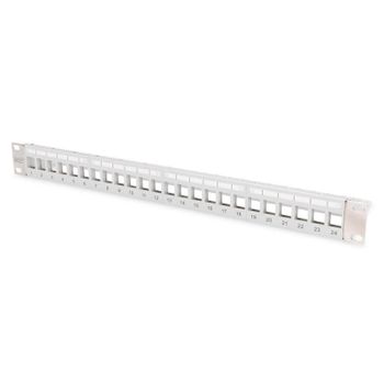 Panel de conexiones modular Digitus 1U 24 puertos Cat5e/Cat6/Cat6a gris