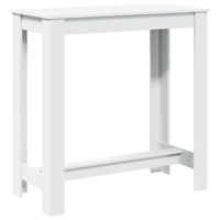 mesa alta de bar madera ingenieria blanca 102x50x1035 cm vidaxl