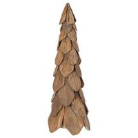 arbol de navidad  decoraciones de navidad con soporte marron 80 cm madera de teca maciza