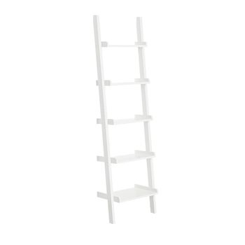 Estantería escalonada con 5 estantes madera blanco