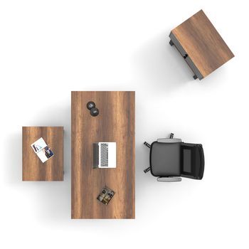 Conjunto De Muebles De Oficina Mn08-ba Antracita Barroco