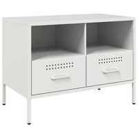 mueble para tv  mueble de salon  gabinete de tv acero blanco 68x39x505 cm