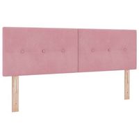 cabecero led con tiras led manual rosa 160 cm terciopelo vidaxl