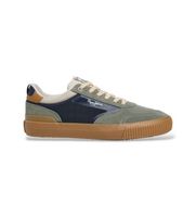 pepe jeans para hombre pms300019 zapatillas de piel nolan street verde 43 plano ante cordones casual