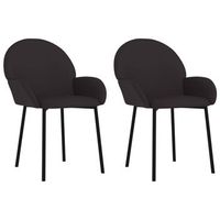 pack 2 uds sillas de comedor  silla de cocina  mueble de comedor cuero sintetico negro