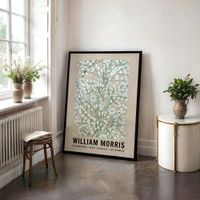 cuadro willow pattern iii marco negro 50x70 cm
