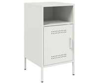 vidaxl mesita de noche acero blanco 36x39x68 cm