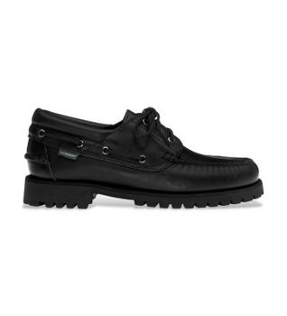 Sebago para hombre. 741271W Zapatos de Piel Acadia negro (41), Plano, Cordones, Casual