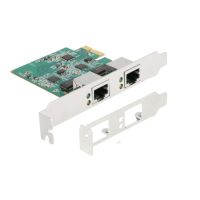 tarjeta de red delock 88101 pci express x1 25 gigabit lan doble puerto blanco