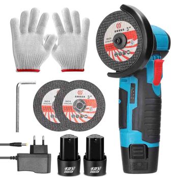 Mini Amoladora Angular de 12V con Motor sin Escobillas de Iones de Litio, 19,500 RPM, Herramienta Portátil de Alta Velocidad para Cortar, Esmerilar y Pulir