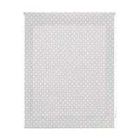 estor enrollable premium - estor enrollable tamano 130x180 - estor premium color azul con motas blancas  blindecor