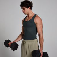 mp mens lift ribbed muscle fit tank - washed black - s