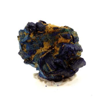 Azurita - Pierre Natural De Francia, Chessy -les -mines - Cristal Multicolor Raro Y Auténtico | 15.54 Ct - Certificado De Autenticidad Incluido | 19 X