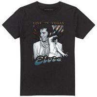 elvis presley camiseta live in vegas para hombre